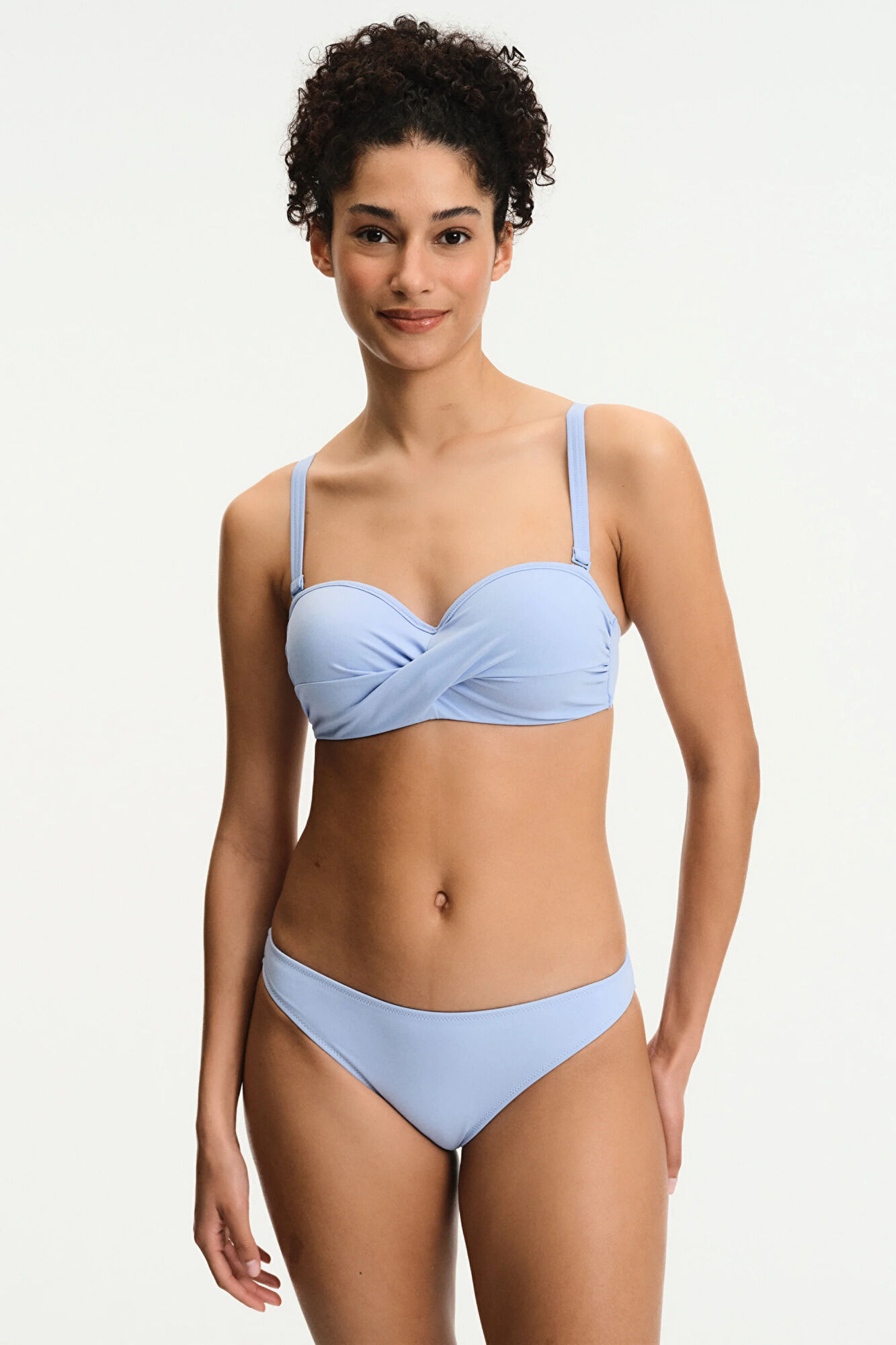 Penti Top de biqu&iacute;ni bandeau efeito cruzado