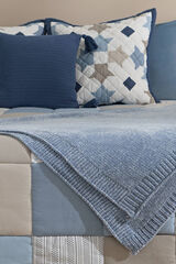 Womensecret Blue plaid chenille blanket, 120 x 180 cm. plava