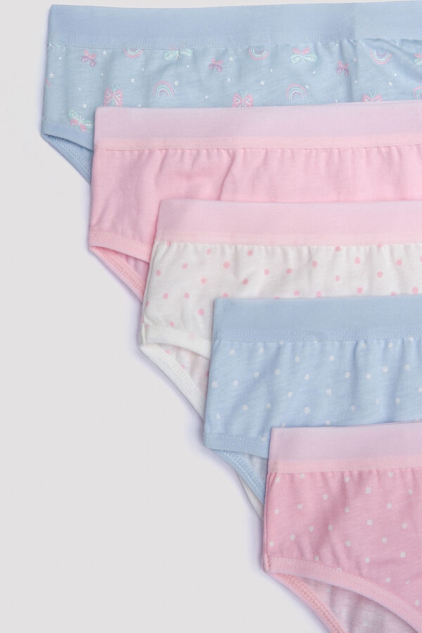 Womensecret Girls' butterfly patterned 5 pack  Slip Panties S uzorkom