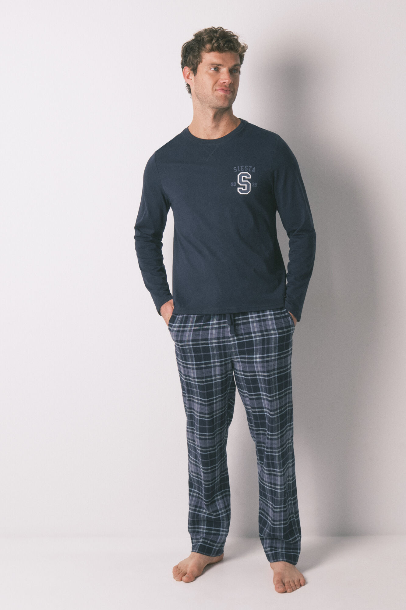 Women'secret Pyjama long, 100% coton, &agrave; carreaux