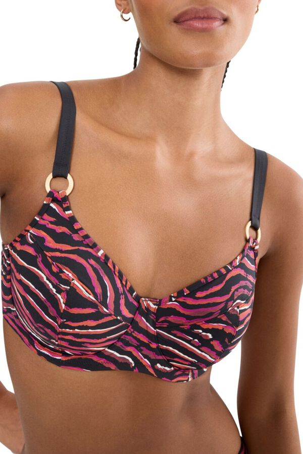 Triumph Top bikini reductor aro animal print estampado