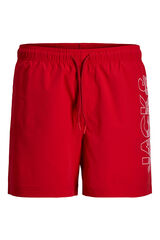 Jack & Jones Ba&ntilde;ador detalle logo contraste rojo