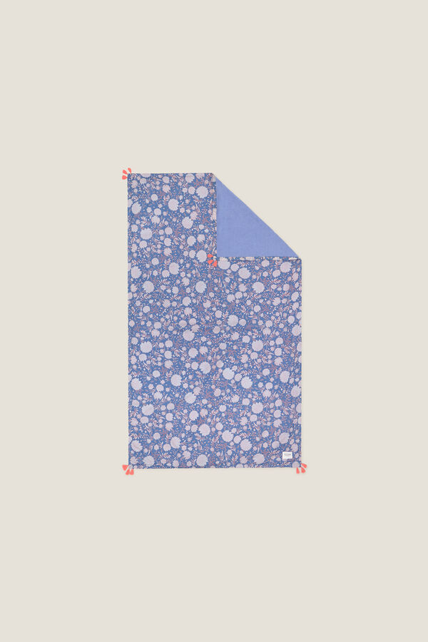 Textura Toalha de praia de algod&atilde;o riscas azul