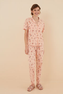 Womensecret Pyjama chemise 100 % coton Snoopy rose rose