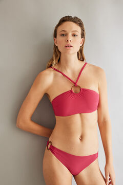 Womensecret Zeleni donji dio bikinija visokog struka koji oblikuje Ružičasta