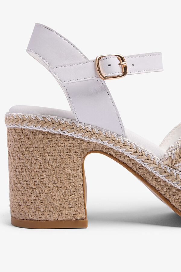 Popa Jute Melia wedge heel white