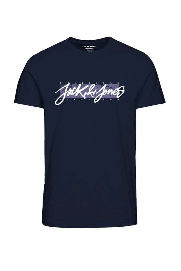 Jack & Jones Logo print short sleeve T-shirt bleu