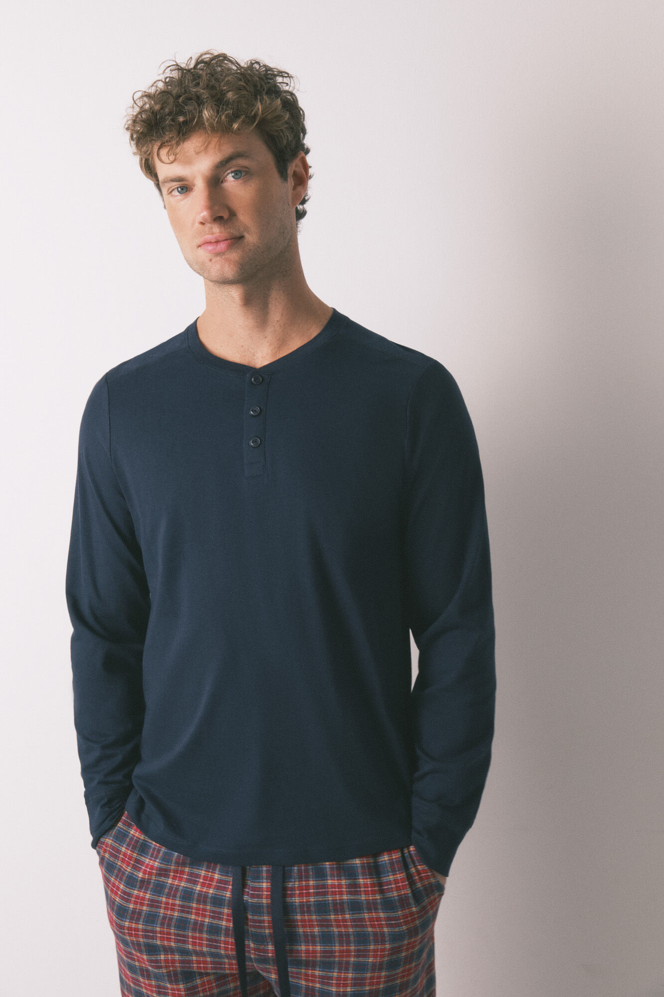 Women'secret Men's 100% cotton checked pyjamas