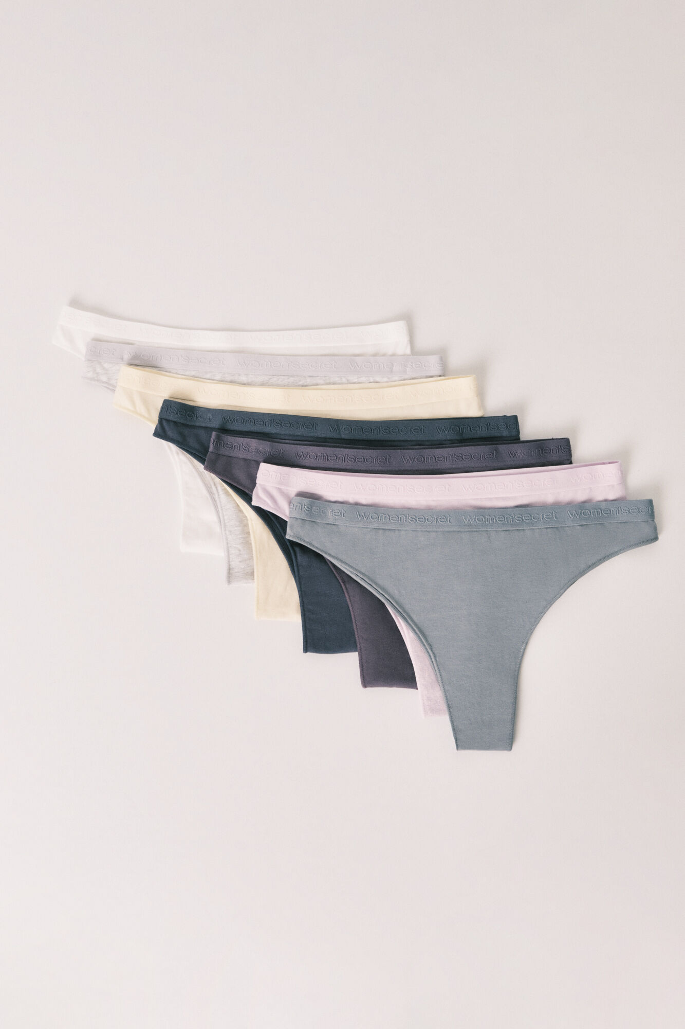 Women'secret Pack 7 cotton soft logo Brazilian panties