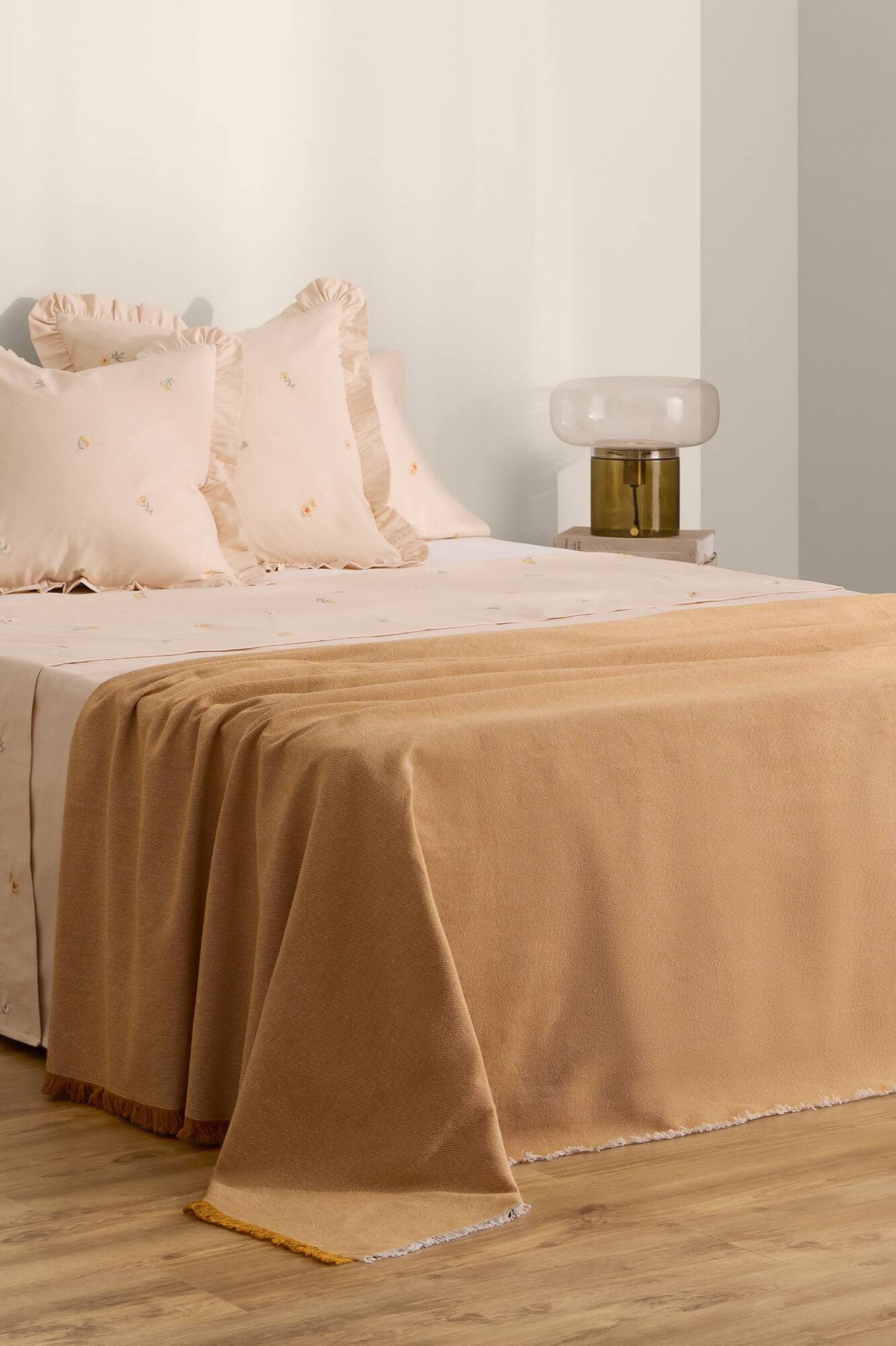 Textura Besticktes Bettlaken