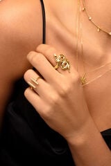 Womensecret Gold Boa Ring imprimé