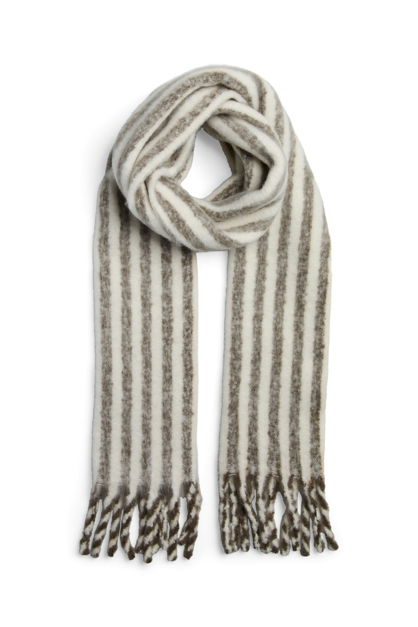Pieces Bufanda Rayas Larga Flecos