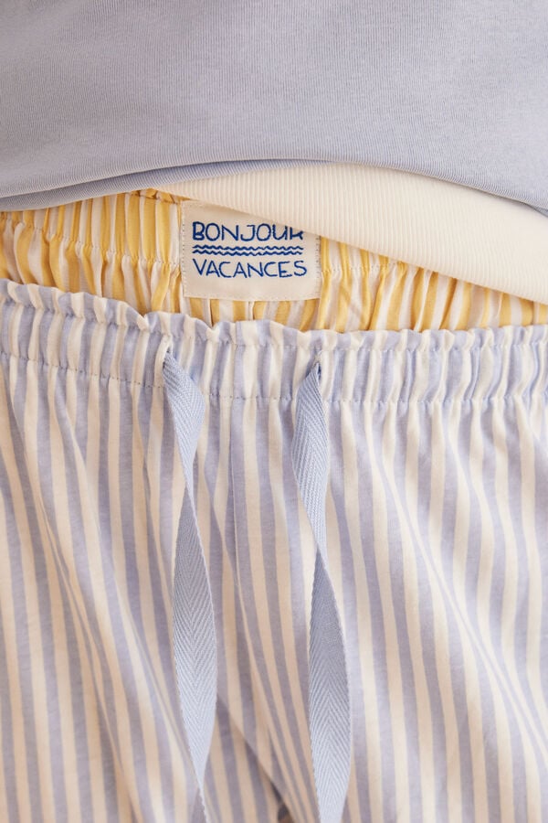 Womensecret Blue striped print pyjamas Blau
