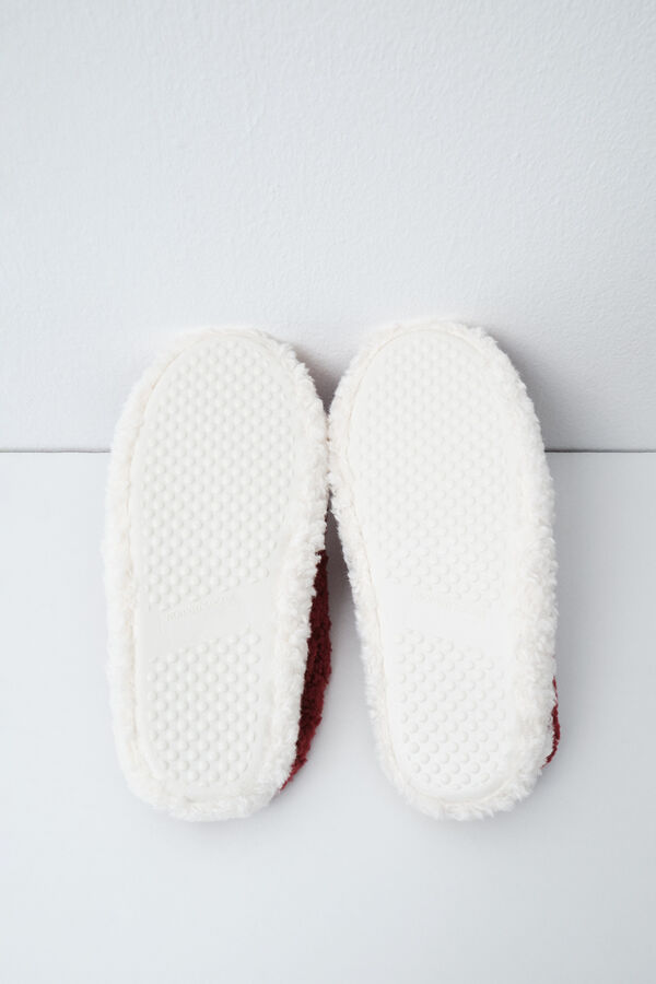 Women'secret Red faux shearling Snoopy slippers red
