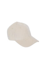 Womensecret Corduroy cap with curved visor. nude