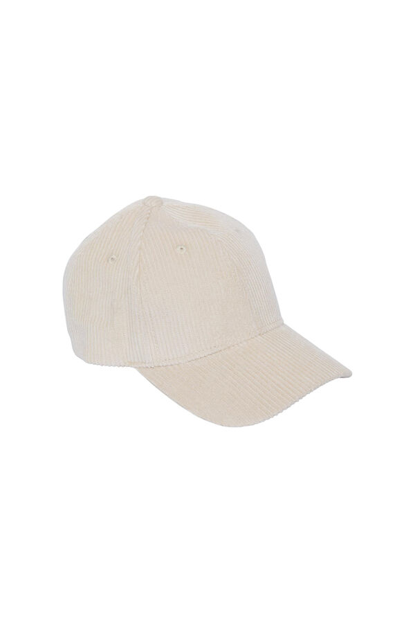 Womensecret Corduroy cap with curved visor. Smeđa