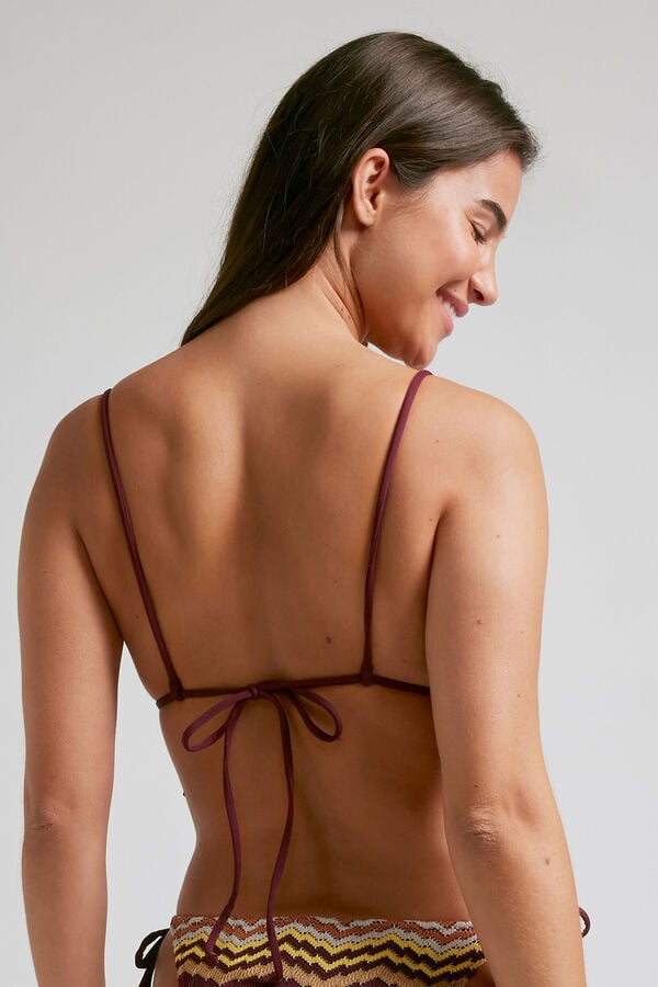 Womensecret Cabana triangle bikini top printed