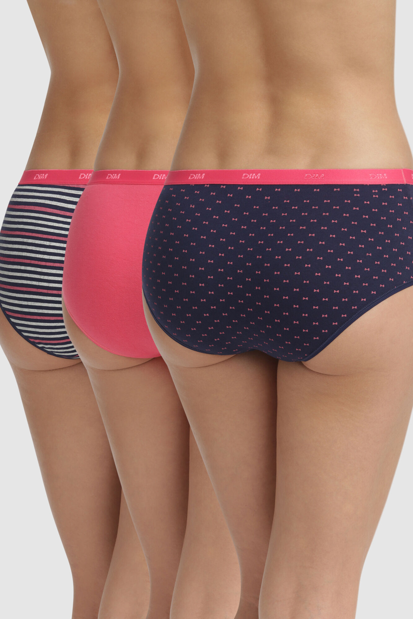 DIM Pack 3 bragas culotte Pockets Coton