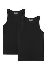 Bread & Boxers Pack of 2 black organic cotton sleeves t-shirts noir