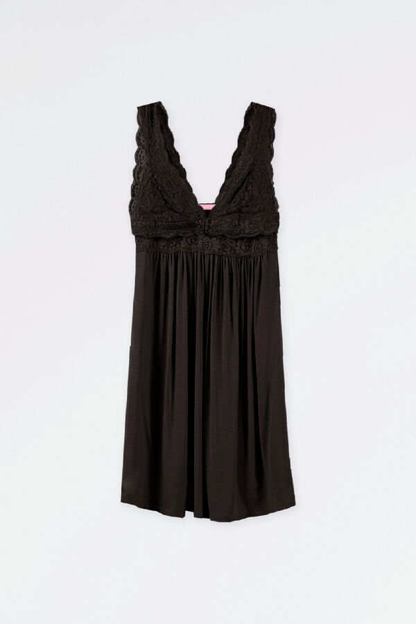 Ohma! Lace nightgown black