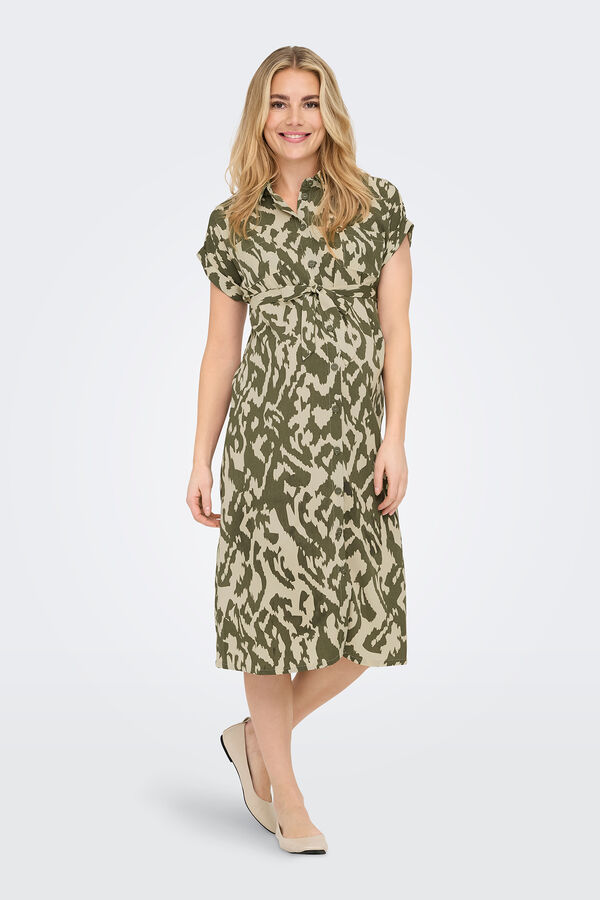 Only Maternity Vestido camisero maternity gris