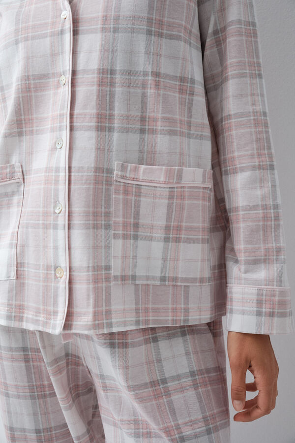 Women'secret Plaid cotton classic pyjamas grey