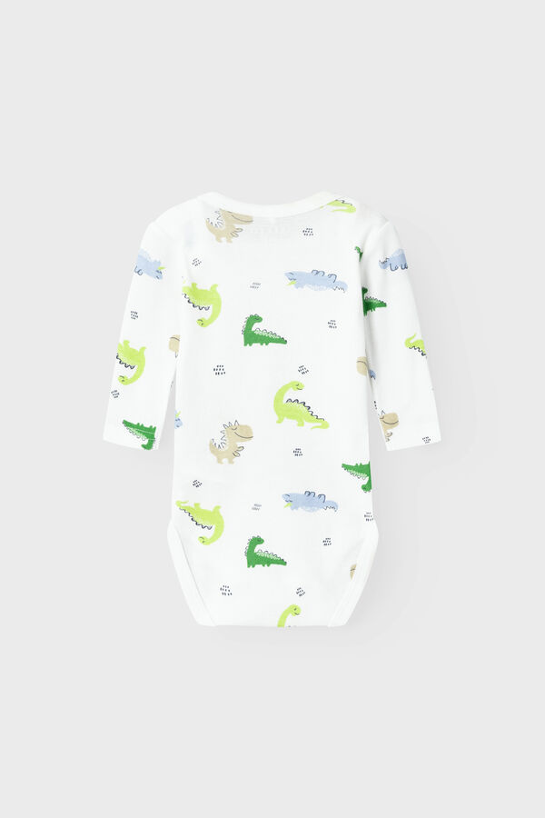 Womensecret Pack of baby boy dinosaur bodysuits green