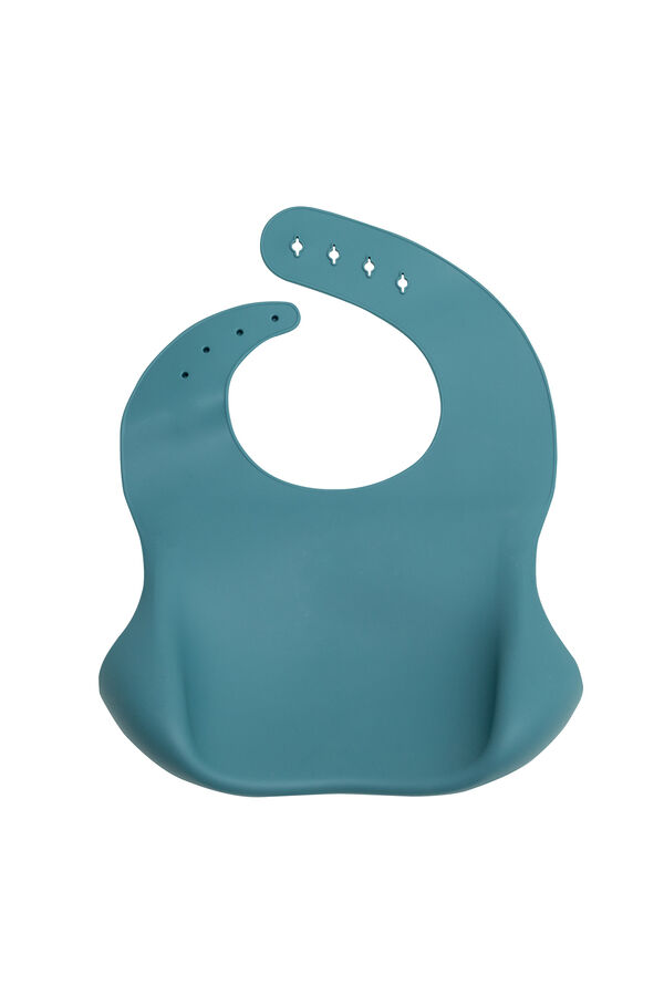 Mr. Wonderful Babero de silicona azul Me lo voy a comer todo estampado