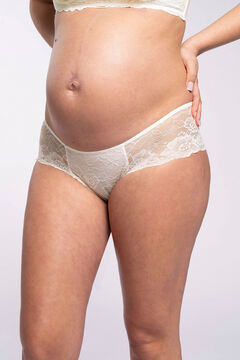 Xmarks Under the Bump Maternity Underwear, Pregnancy Panties Dark Pink
