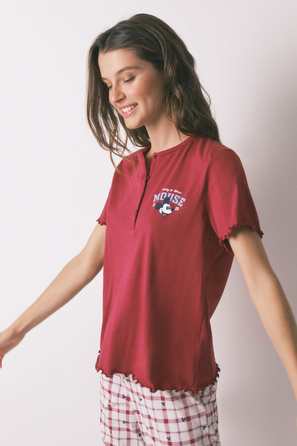 Women'secret Red Mickey cotton long pyjamas red