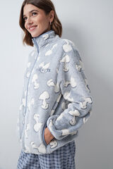 Women'secret Snoopy fleece robe blue
