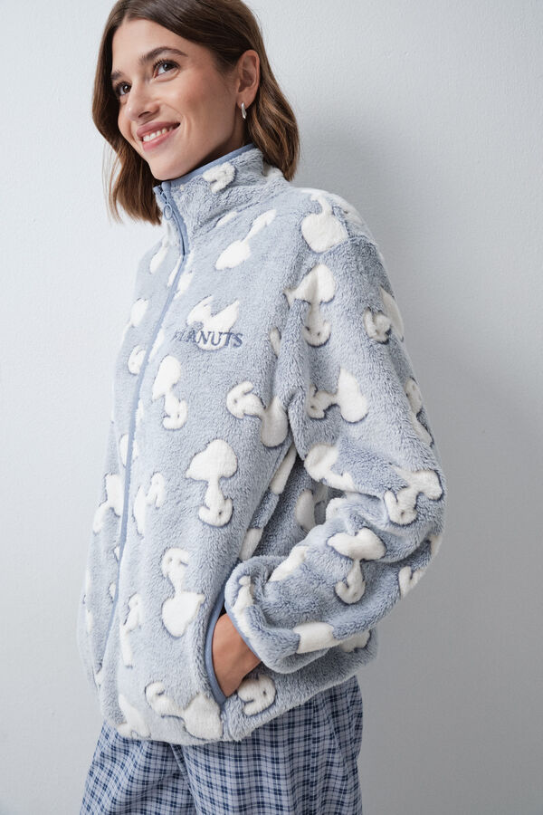 Women'secret Snoopy fleece robe blue