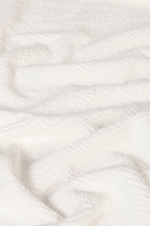 Textura Toalla rizo zigzag blanco