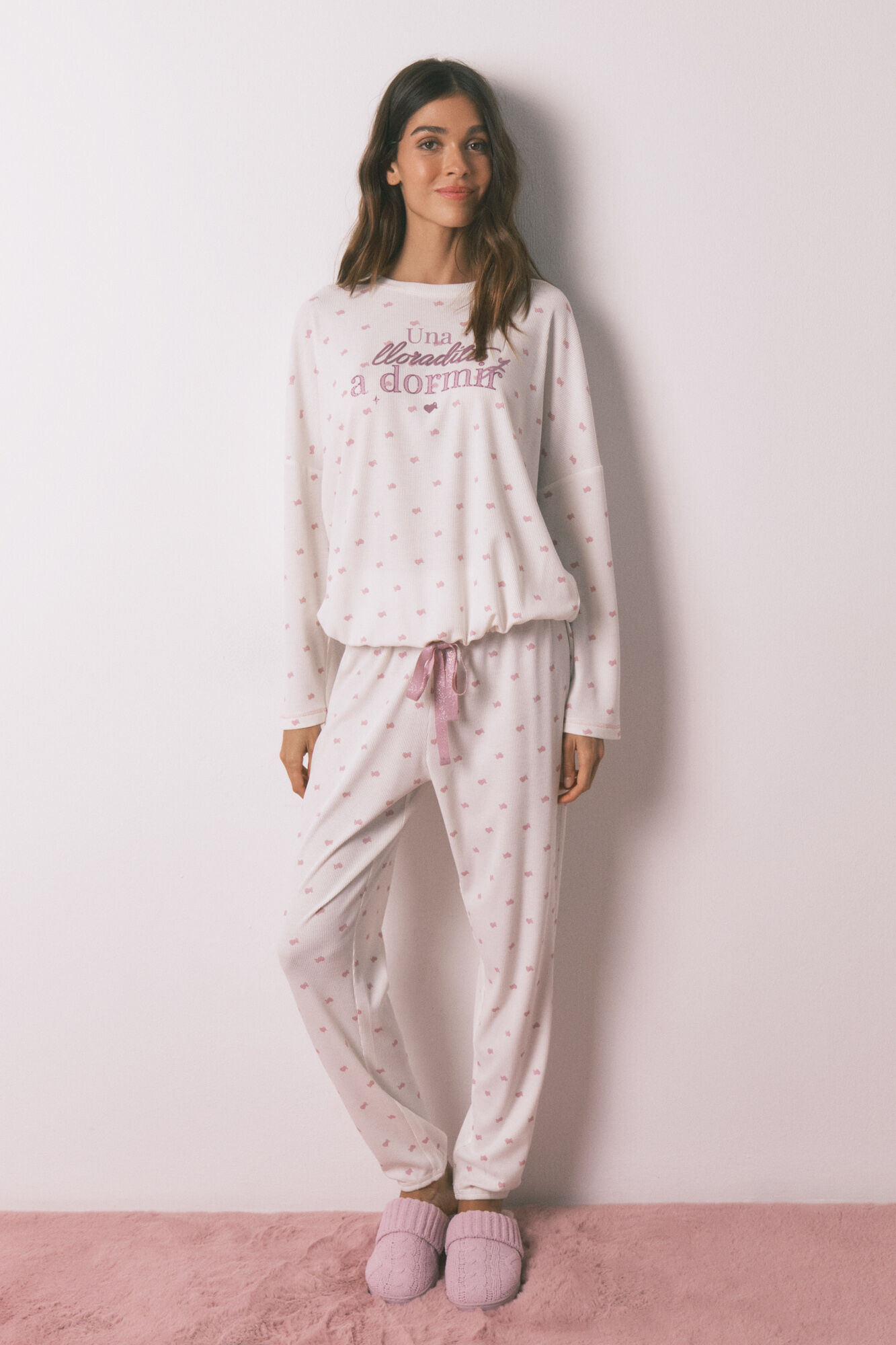 Women'secret Pijama largo La Vecina Rubia tejido Waffle