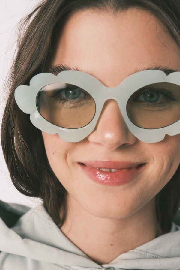 HI&BYE Lunettes de soleil avec &eacute;tui vertes vert