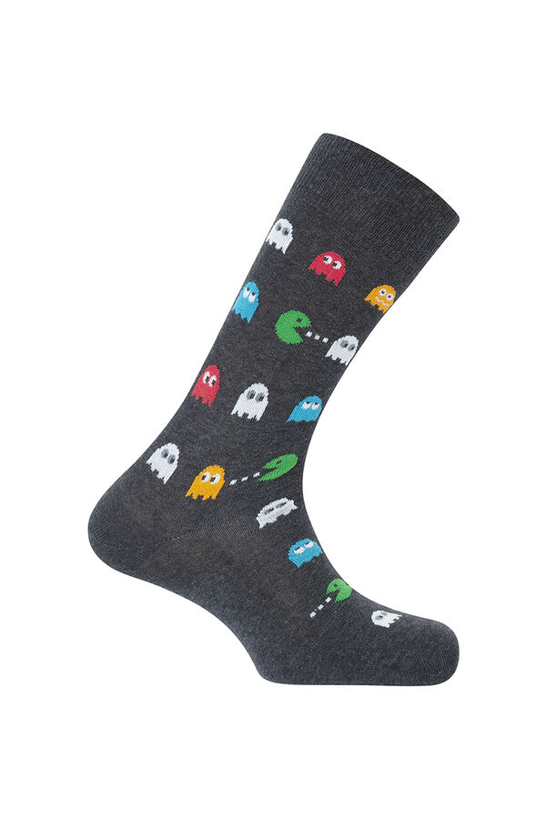 Punto Blanco Organic cotton midi socks PACMAN grey