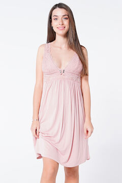 Womensecret Lingerie-style lace maternity nightgown pink