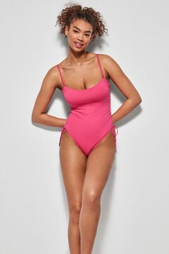 Womensecret Non-wired swimsuit with foam padding and detachable straps pink