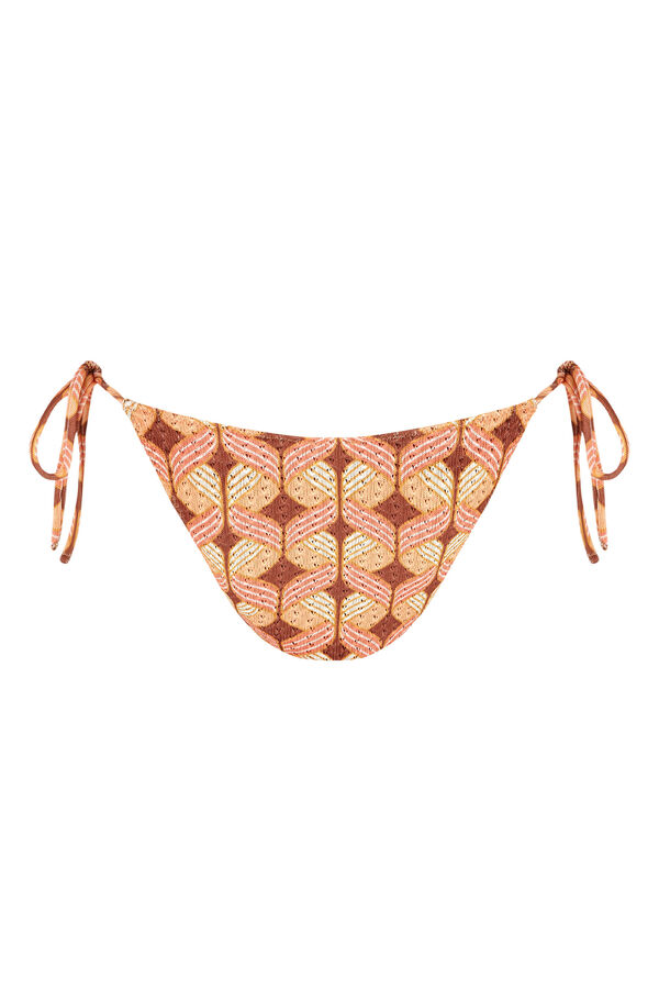 Womensecret Sundance side-tie bikini bottoms rávasalt mintás