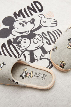 Womensecret Grey velour Mickey Mouse slippers grey