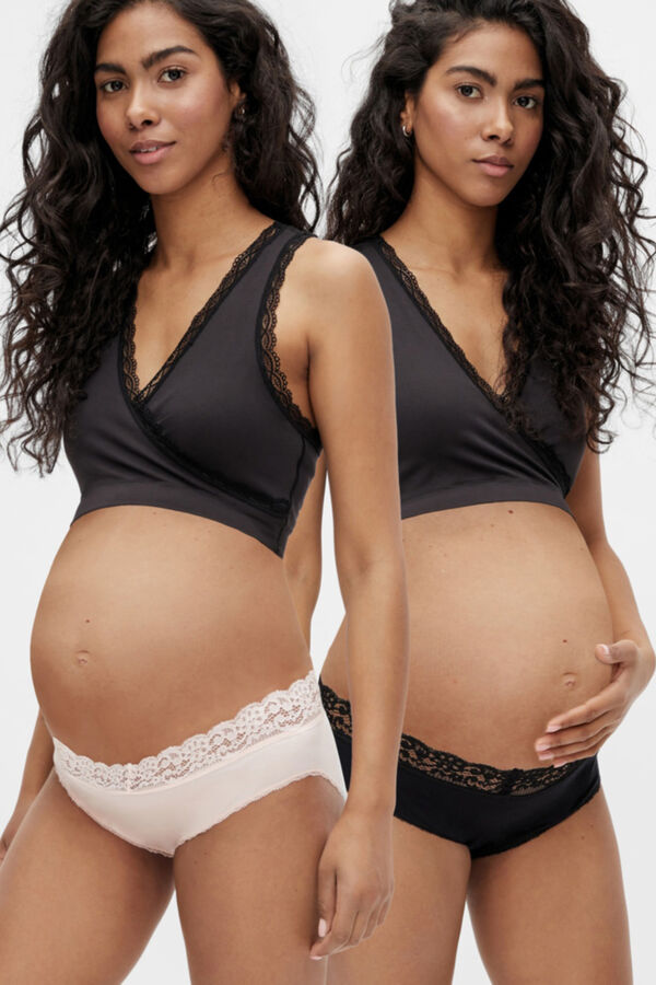 Womensecret Pack of Tencel maternity panties black