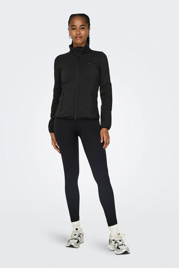 Only Play Technische Jacke mit Fleece Schwarz