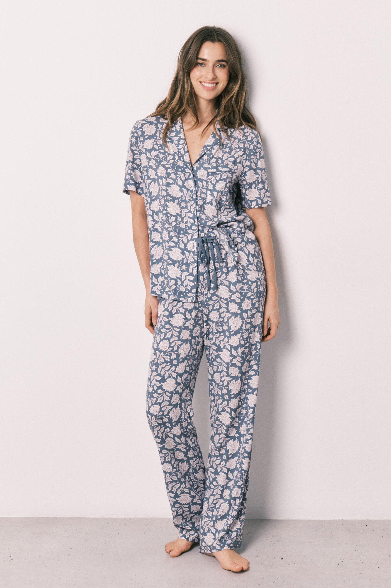 Women'secret Viscose floral print classic pyjamas