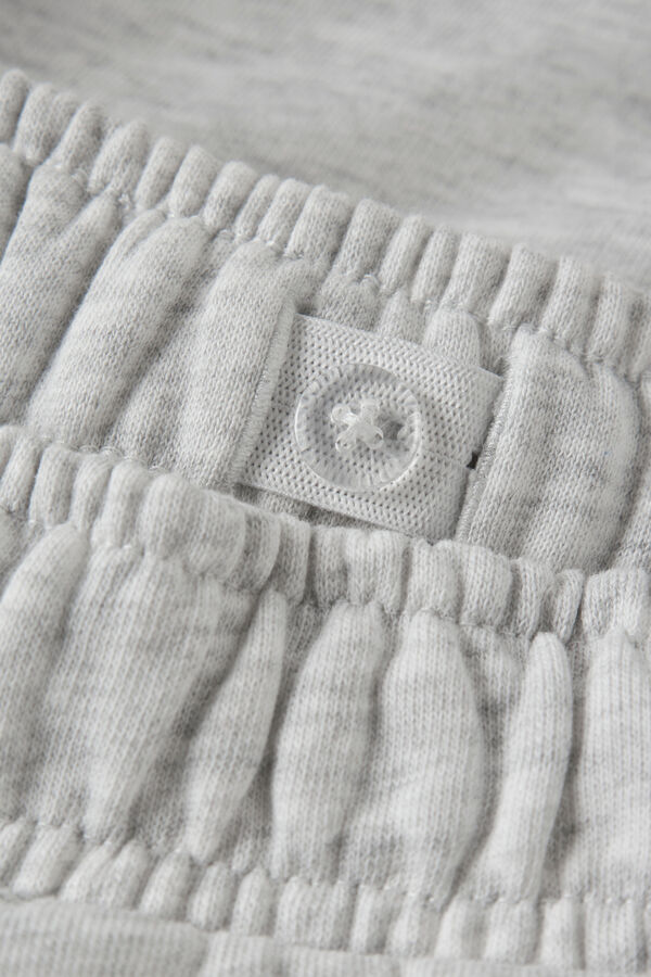 Lmtd Bermuda felpa cinturilla el&aacute;stica y ajuste interior gris