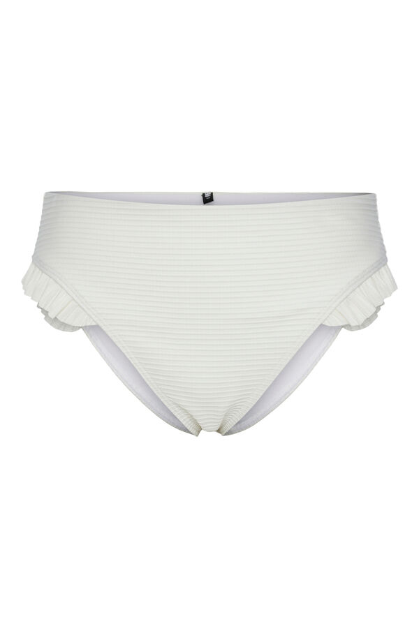 Womensecret High waist bikini bottoms with ruffle details at the sides. Bijela