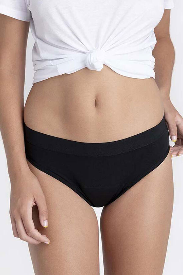 Platanomel&oacute;n Braga menstrual cl&aacute;sica negra Kiwitas negro