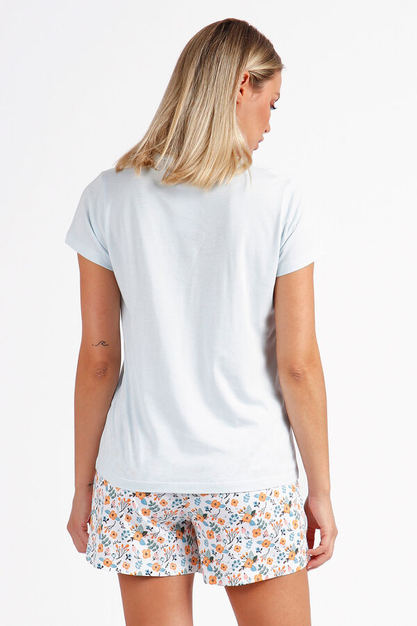 Womensecret ADMAS Summer Love short-sleeved pyjamas for women Blau