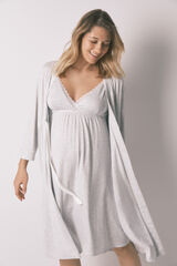 Women'secret Grey maternity belted robe grey