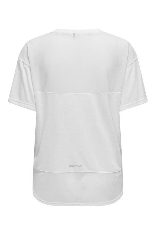 Womensecret Camiseta manga corta holgada blanco