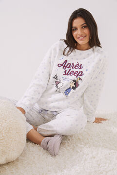Womensecret Pyjama Fleece Snoopy Weiß Weiß